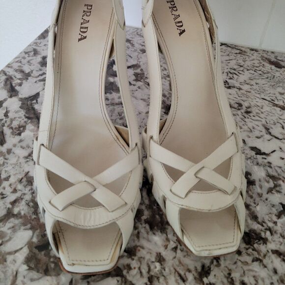 Prada Leather  Strap Sandals  size 41 - Picture 1 of 9